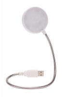 Lampka USB PLATE, biały/srebrny