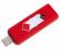 Elektroniczna zapalniczka z USB FIRE UP, czerwony